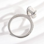 S925 Maxine Moissanite 3.5 Carat Emerald Cut Engagement Ring - Image 4