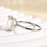 S925 Moissanite 3.5 Carat Solitaire Emerald Cut Engagement Ring - Image 5