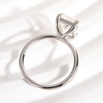 S925 Moissanite 3.5 Carat Solitaire Emerald Cut Engagement Ring - Image 4
