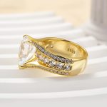 S925 Unique 3 Prong 3.0Ct Pear Cut Engagement Ring - Image 8