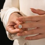 S925 Moissanite 4.0 Ct Solitaire Round Cut Yellow Gold Promise Ring - Image 3