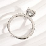 S925 Maxine Moissanite 2.0 Ct~2.5 Ct Cushion Cut Engagement Ring - Image 6