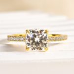 S925 Maxine Moissanite 2.0 Ct~2.5 Ct Cushion Cut Engagement Ring - Image 12
