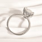 S925 Maxine Moissanite 4.0 CT Heart Cut Engagement Ring For Women - Image 6