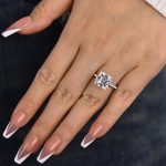 S925 Elegant Asscher Cut Women's Engagement Ring In Sterling Silver - Image 2