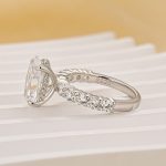 S925 Luxe 4.0Ct Oval Cut Engagement Ring In Sterling Silver For Women - Image 4