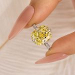 S925 Yellow Sapphire 6.0 Carat Cushion Cut Elegant Engagement Ring - Image 3
