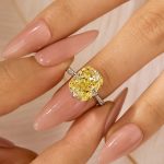 S925 Yellow Sapphire 6.0 Carat Cushion Cut Elegant Engagement Ring - Image 4