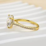 S925 Luxurious Round Cut 4 Prong Engagement Ring For Women In Sterling Silver - Image 10