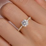 S925 Maxine Moissanite 2.0 Ct~2.5 Ct Cushion Cut Engagement Ring - Image 8