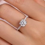 S925 Maxine Moissanite 2.0 Ct~2.5 Ct Cushion Cut Engagement Ring