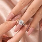S925 Moissanite Hidden Halo 4.0Ct Cushion Cut White Gold Engagement Ring - Image 2
