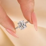 S925 3.0 Carat Cushion Cut White Sapphire Women's Engagement Ring In Sterling Silver