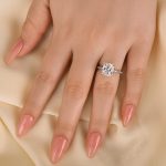 S925 3.0 Carat Cushion Cut White Sapphire Women's Engagement Ring In Sterling Silver - Image 12