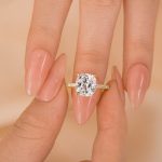 S925 3.0 Carat Cushion Cut White Sapphire Women's Engagement Ring In Sterling Silver - Image 3