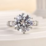 S925 Maxine Unique 6 Prong 6.0Ct Round Cut Engagement Ring - Image 5