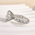 S925 Maxine Unique 6 Prong 6.0Ct Round Cut Engagement Ring - Image 6