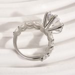 S925 Maxine Unique 6 Prong 6.0Ct Round Cut Engagement Ring - Image 7