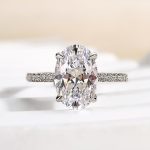 S925 Classic Oval Cut Simulated Diamond Engagement Ring In Sterling Silver - Image 5