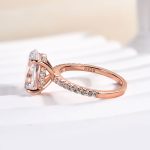 S925 Classic Oval Cut Simulated Diamond Engagement Ring In Sterling Silver - Image 16