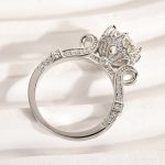S925 Moissanite 2.0Carat Round Cut Vintage Engagement Ring in Sterling Silver - Image 5