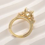 S925 Luxurious Radiant Cut & Heart Cut Three Stone Engagement Ring In Sterling Silver - Image 11