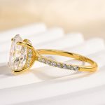 S925 Maxine Moissanite 2.0 Ct~5.5 Ct Oval Cut Engagement Ring In Sterling Silver - Image 12