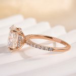 S925 Maxine Moissanite 2.0 Ct~5.5 Ct Oval Cut Engagement Ring In Sterling Silver - Image 16