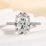 S925 Maxine Moissanite 2.0 Ct~5.5 Ct Oval Cut Engagement Ring In Sterling Silver - Image 7