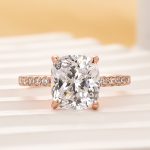 S925 3.0 Carat Cushion Cut White Sapphire Women's Engagement Ring In Sterling Silver - Image 14