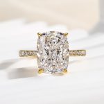 S925 Bright Crushed Ice Cushion Cut Engagement Ring For Women In Sterling Silver - Image 4