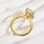 S925 Bright Crushed Ice Cushion Cut Engagement Ring For Women In Sterling Silver - Image 5