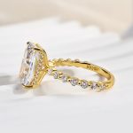 S925 Maxine Elegant Radiant Cut Simulated Diamond Engagement Ring - Image 7
