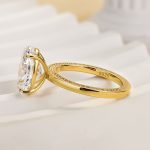 S925 Luxury 4.0Ct Wide Band Oval Cut Engagement Ring - Image 11