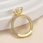 S925 Luxury 4.0Ct Wide Band Oval Cut Engagement Ring - Image 12