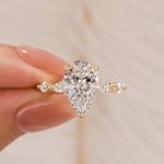 S925 4.0Ct Pear Cut Vintage Engagement Ring Travel Ring In Sterling Silver