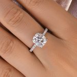 S925 Maxine Moissanite 3.0 Ct Cushion Cut Engagement Ring For Women