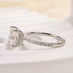 S925 Maxine Moissanite 2.0~3.0 Carat Square Princess Cut Engagement Ring - Image 4