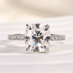 S925 Maxine Moissanite 3.0 Ct Cushion Cut Engagement Ring For Women - Image 5