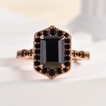 S925 Attractive Rose Gold Radiant Cut Engagement Ring - Image 4