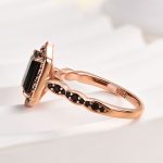 S925 Attractive Rose Gold Radiant Cut Engagement Ring - Image 6
