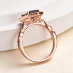 S925 Attractive Rose Gold Radiant Cut Engagement Ring - Image 5