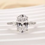S925 Attractive 4.0Ct Oval Cut Engagement Ring - Image 5