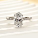 S925 Maxine Attractive 2.5 Carat Oval Cut Engagement Ring in Sterling Silver - Image 4