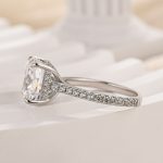 S925 Exclusive Cushion Cut Women's Engagement Ring In Sterling Silver - Image 5