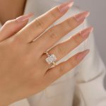 S925 5.5Ct Emerald Cut Hidden Halo Engagement Ring Travel Ring In Sterling Silver - Image 7