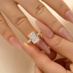 S925 5.5Ct Emerald Cut Hidden Halo Engagement Ring Travel Ring In Sterling Silver - Image 6