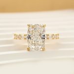 S925 5.5Ct Emerald Cut Hidden Halo Engagement Ring Travel Ring In Sterling Silver - Image 8