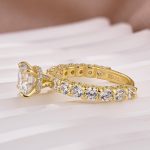 S925 Moissanite 2.0 Ct Round Cut Down Pavé Engagement Ring - Image 5