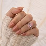S925 Classic Pink 4.0Ct Solitaire Oval Cut Hidden Halo Engagement Ring In Sterling Silver - Image 2